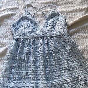 Bardot Light Blue Lace Dress